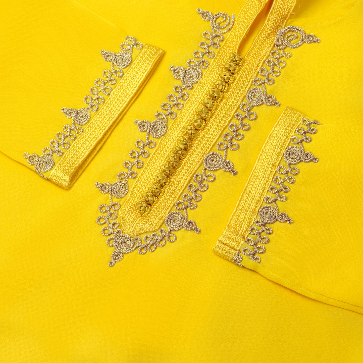 Caftan Nawal - Jellaba Jaune pour fille