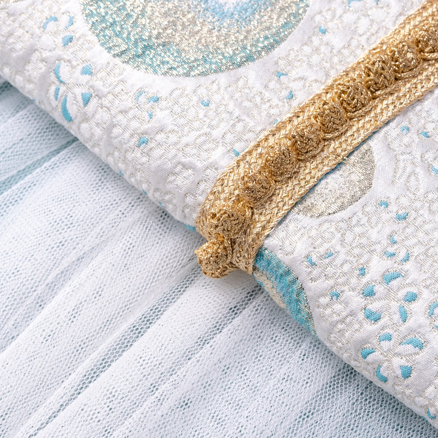 Caftan Nawal- Bleu glacier pour fille