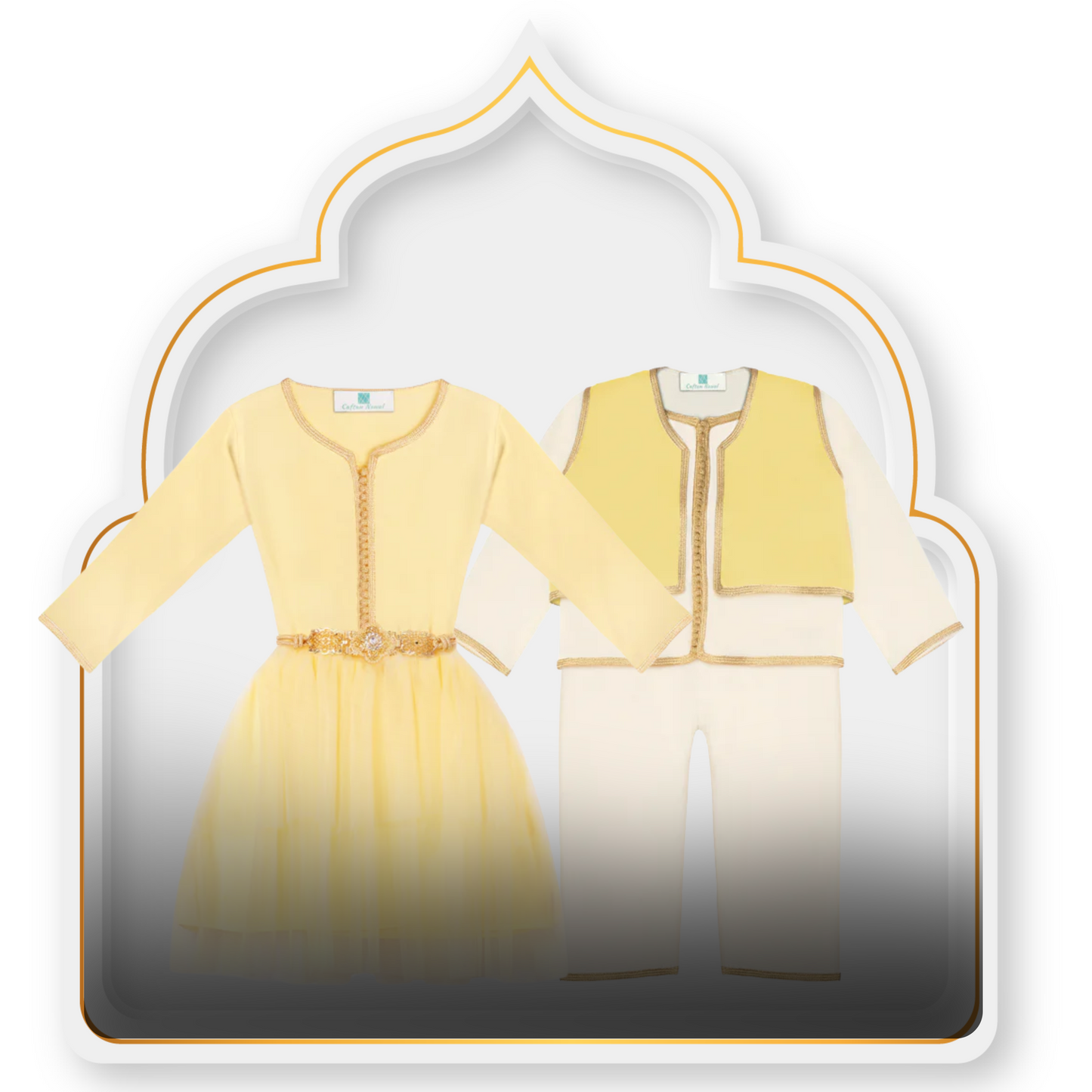 Caftan et Jabador Jaune Maize