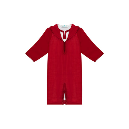 Jellaba Rouge Rubis pour fille