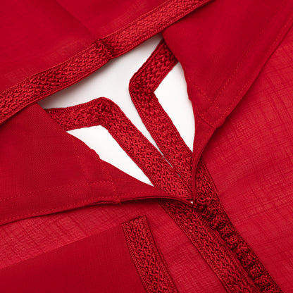 Jellaba Rouge Rubis pour fille