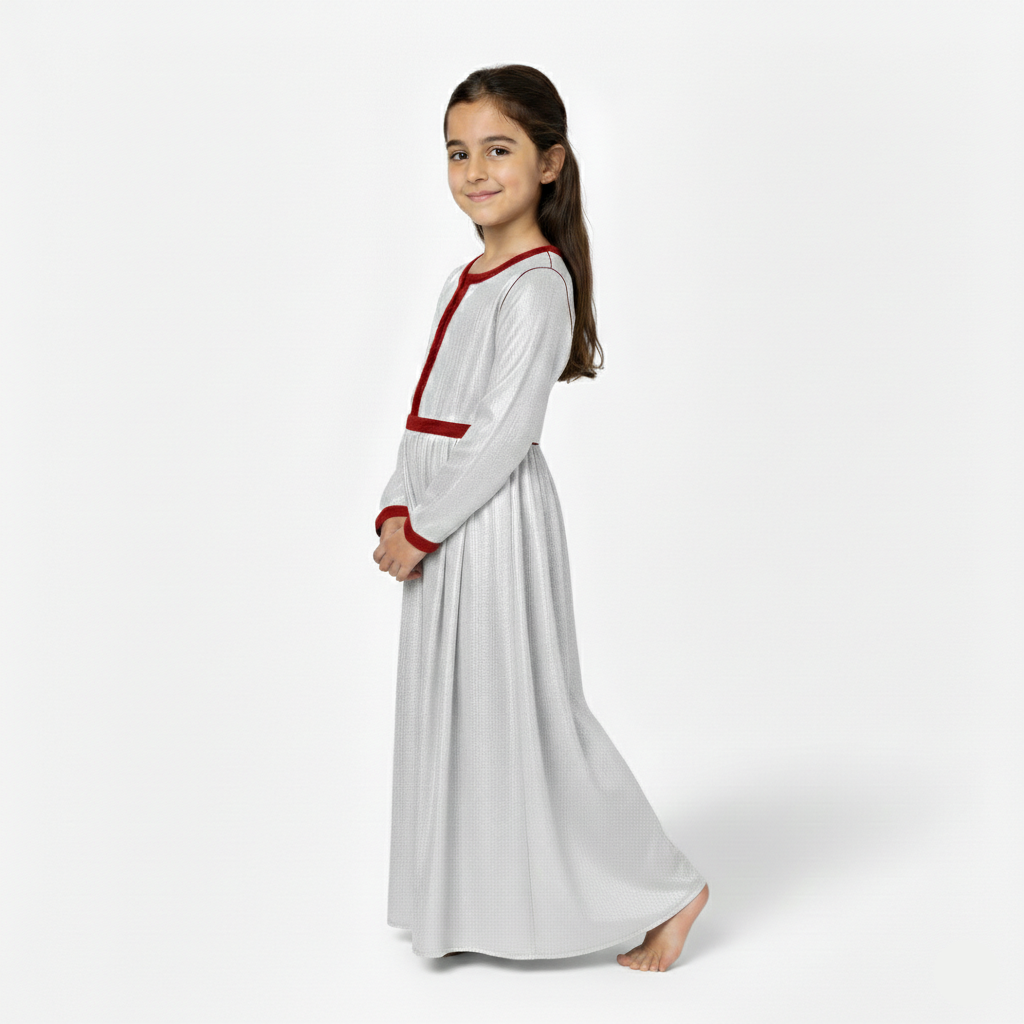 Caftan Moon Argenté pour fille de caftan nawal