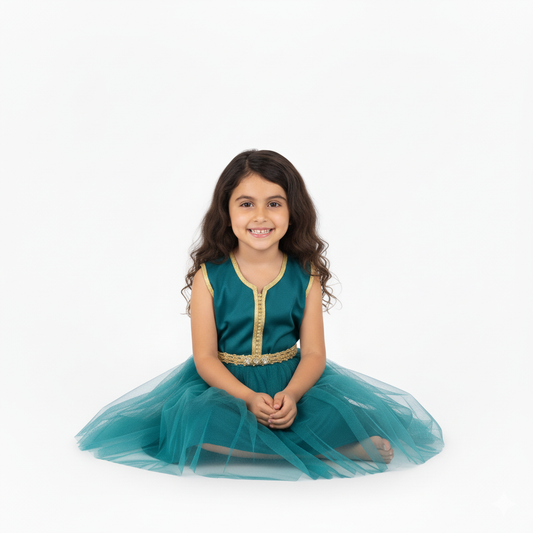 قفطان - أزرق عميق للبنات