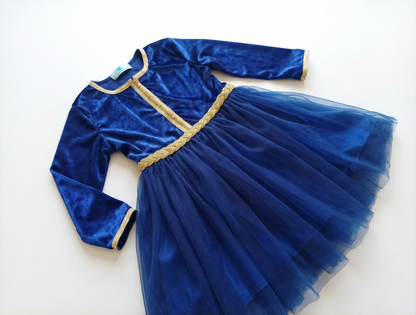 Caftan robe bleu saphir de caftan nawal