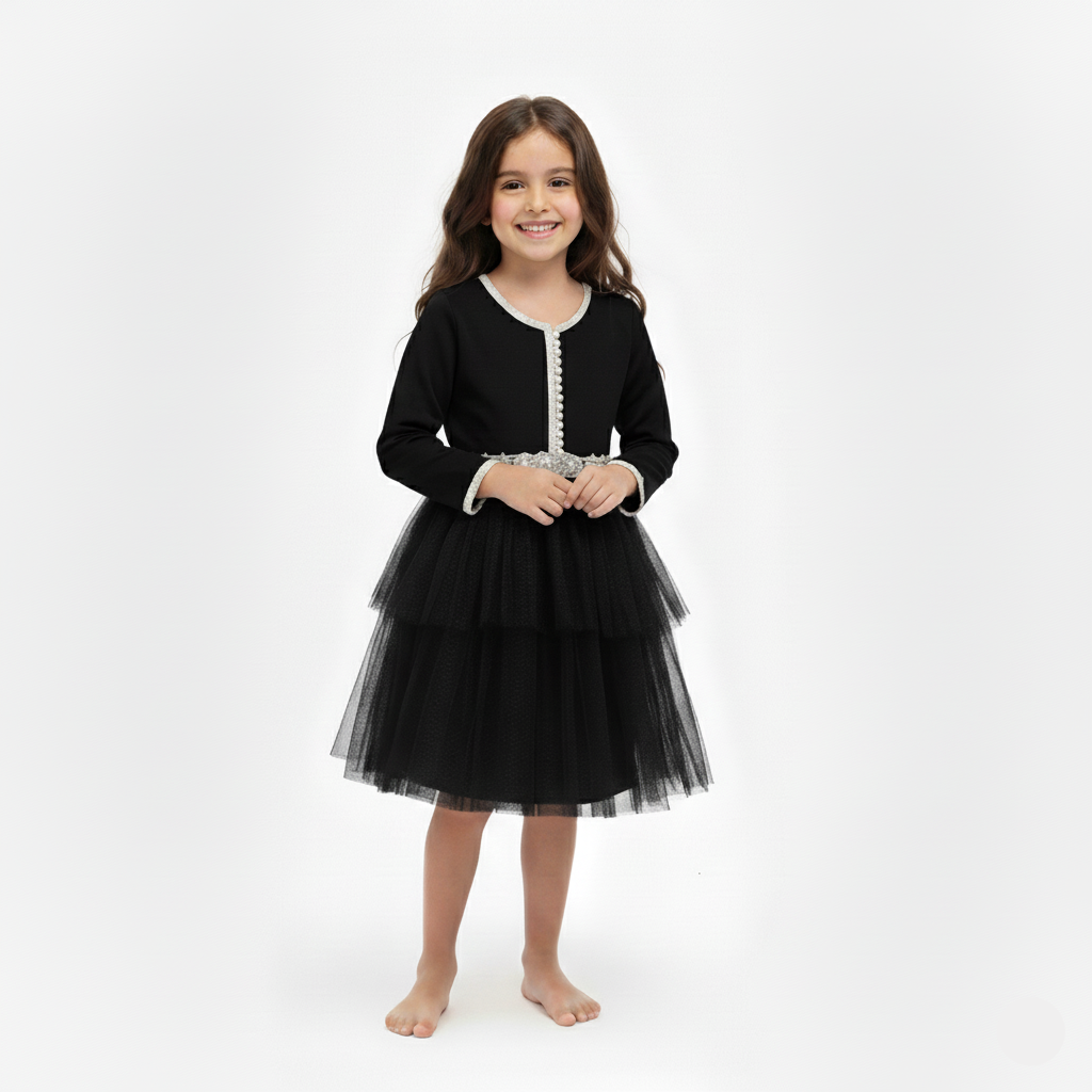 Caftan robe noir pour fille de caftan nawal
