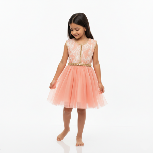 Caftan rose Juliet pour fille de Caftan Nawal