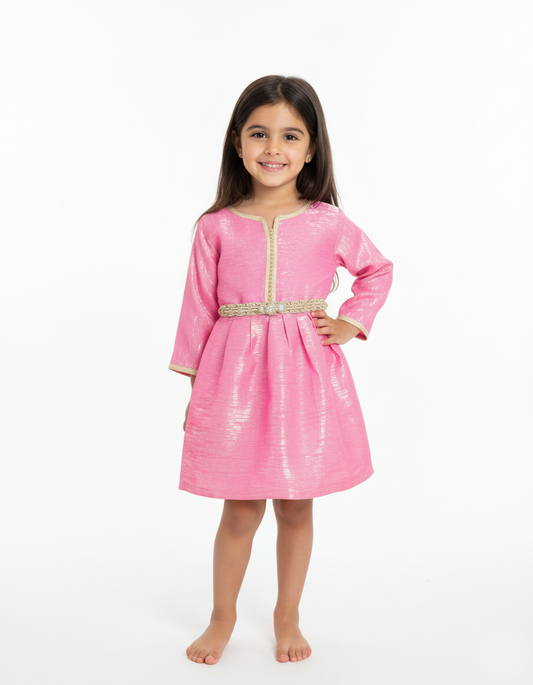 Caftan rose indien pour fille de Caftan nawal