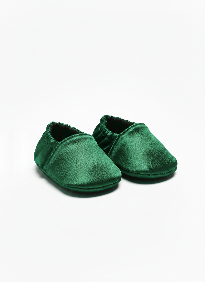 Chaussons Bébé vert de caftan nawal