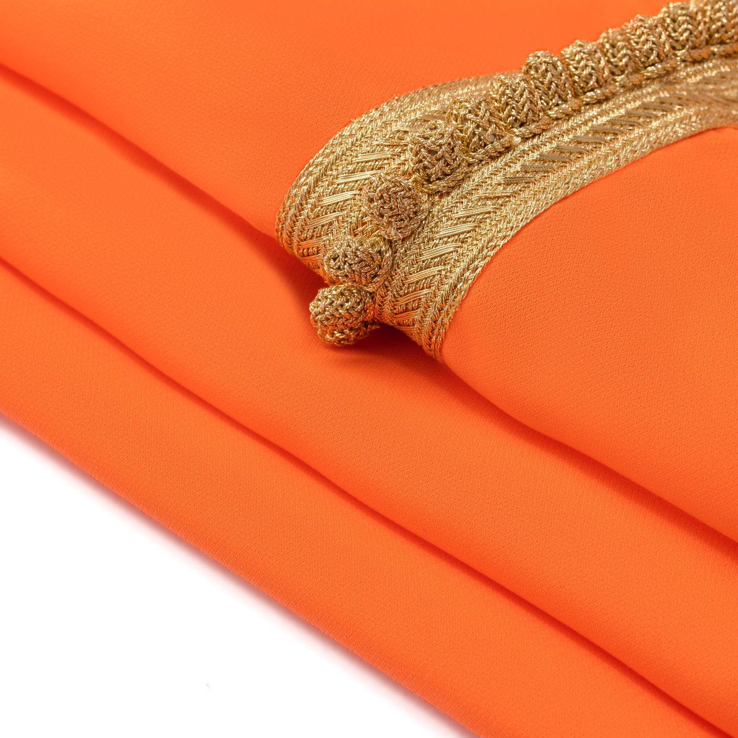 Caftan Nawal -Jellaba Orange mango pour fille