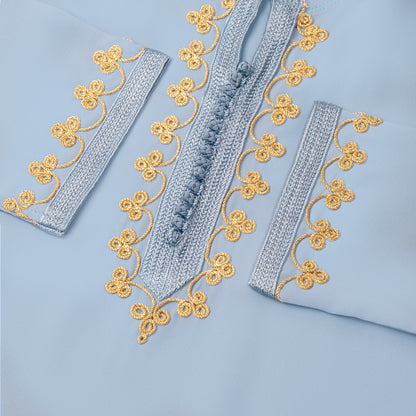 Caftan Nawal - JJellaba Bleu Cloudy pour fille