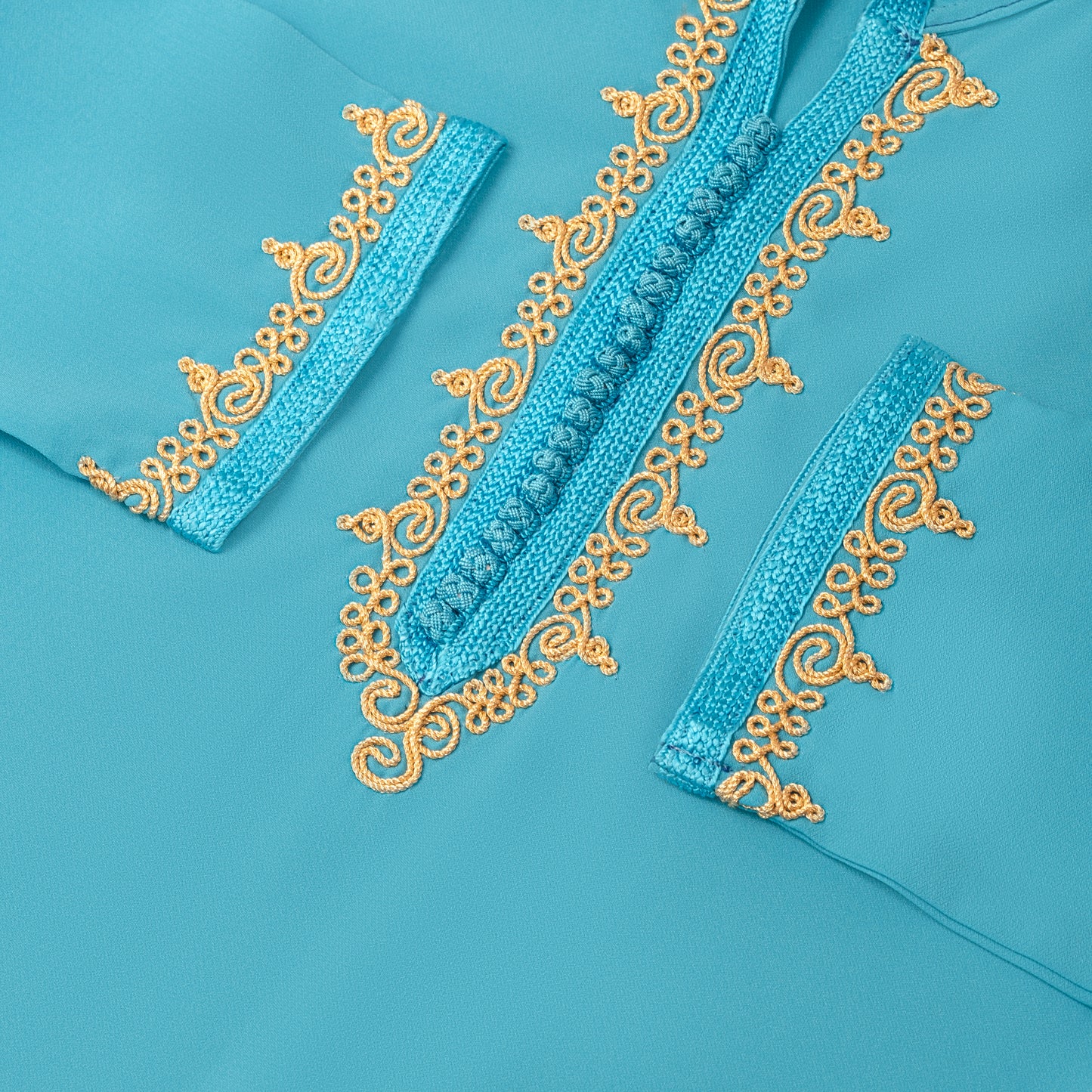 Caftan Nawal - Jellaba Bleu Sky pour fille