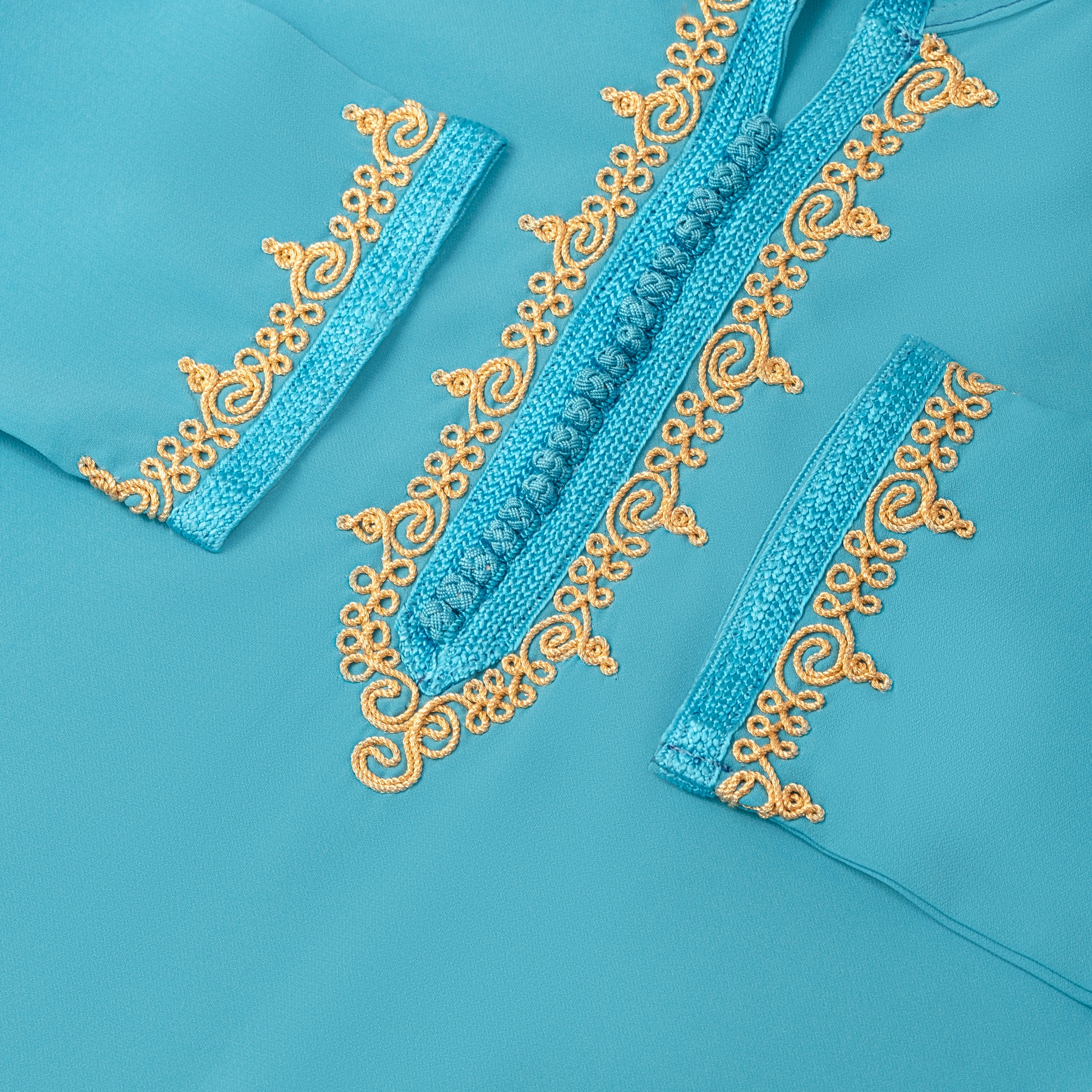 Caftan Nawal - Jellaba Bleu Sky pour fille