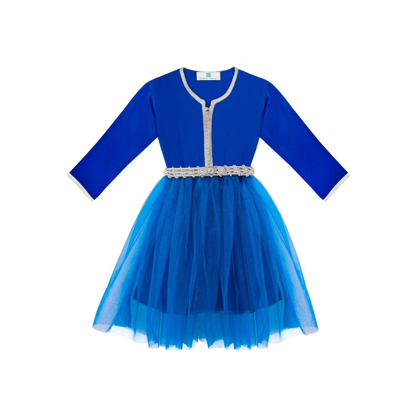 Caftan robe Nawal Bleu royal