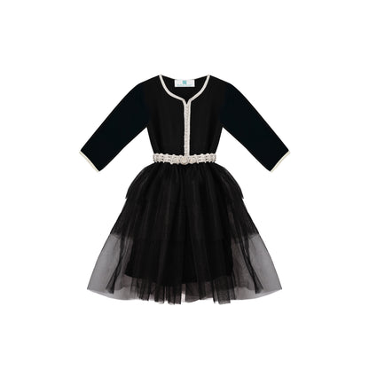 Caftan - Noir nuit pour fille