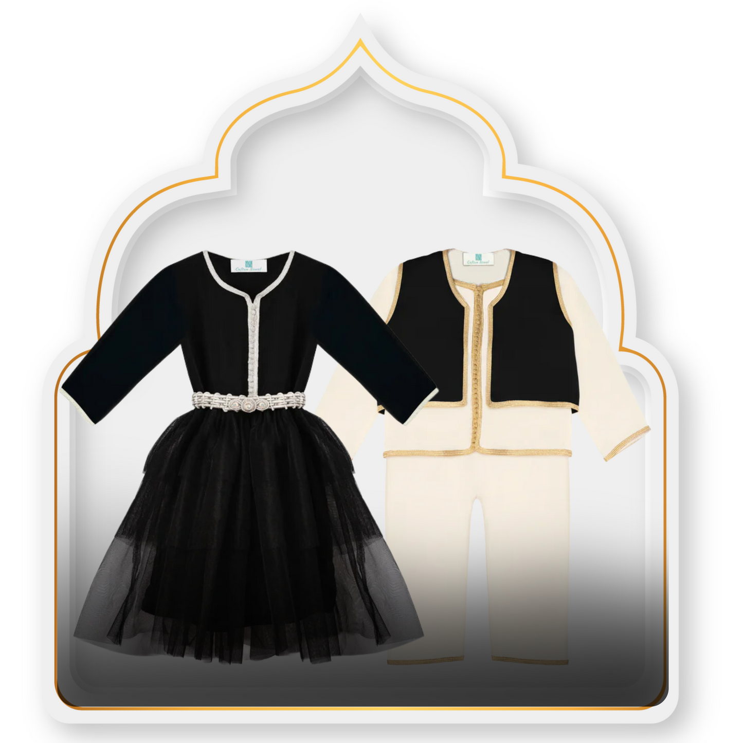 Caftan et Jabador Noir Nuit