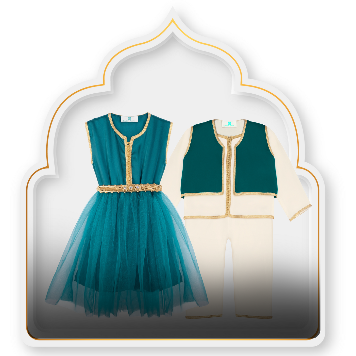 Caftan et Jabador Deep Aqua