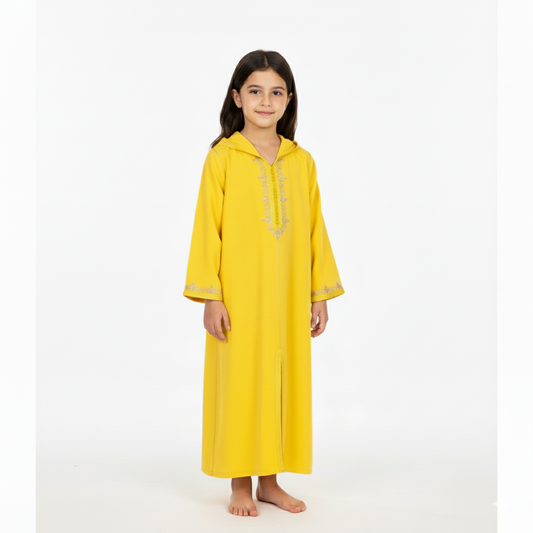 Jellaba Jaune pour fille