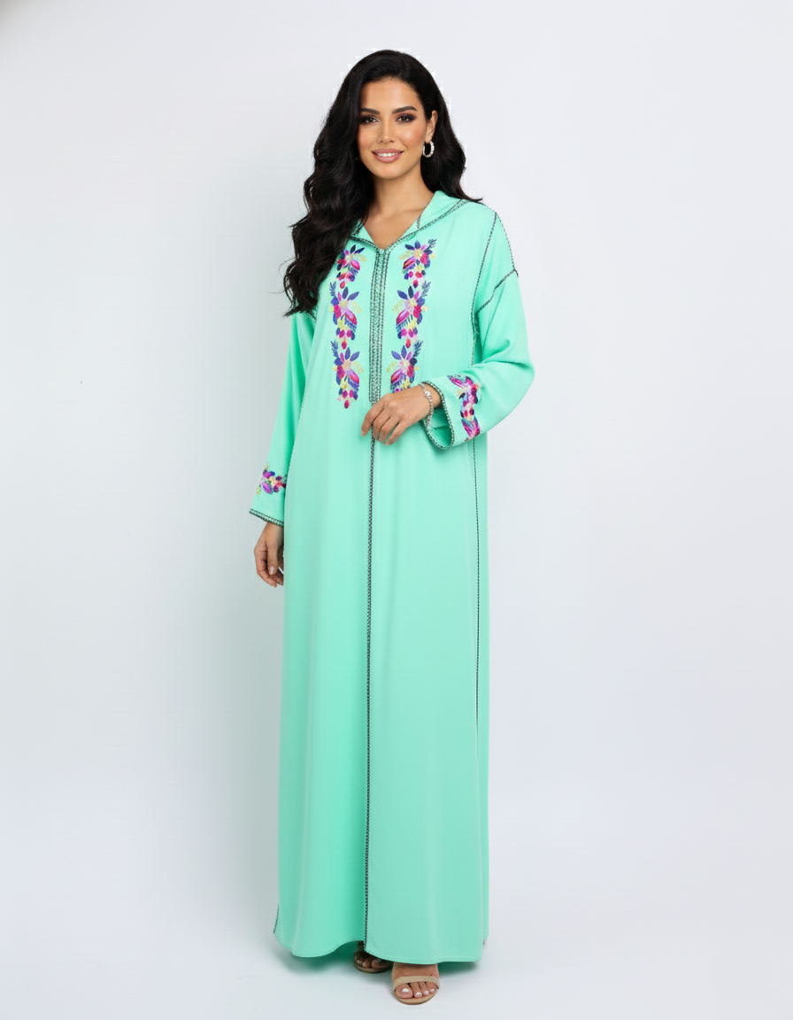 جلابة - أزرق تيفاني للنساء