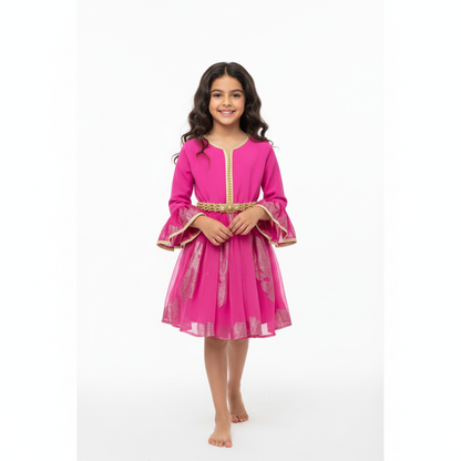 Caftan - Rose fuchsia pour fille