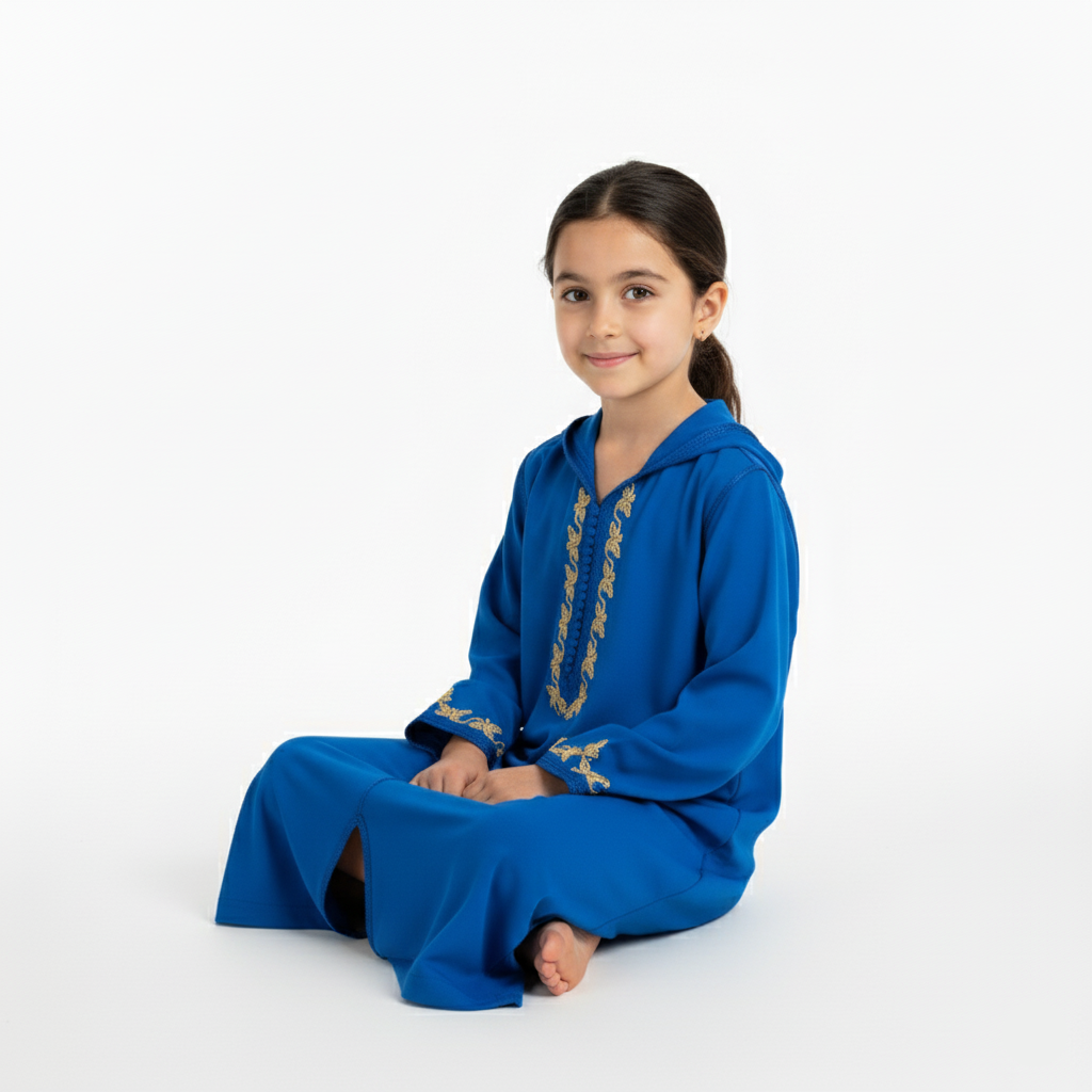 Jellaba Bleu pour fille