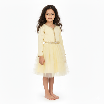 كافتان - أصفر ذرة للبنات