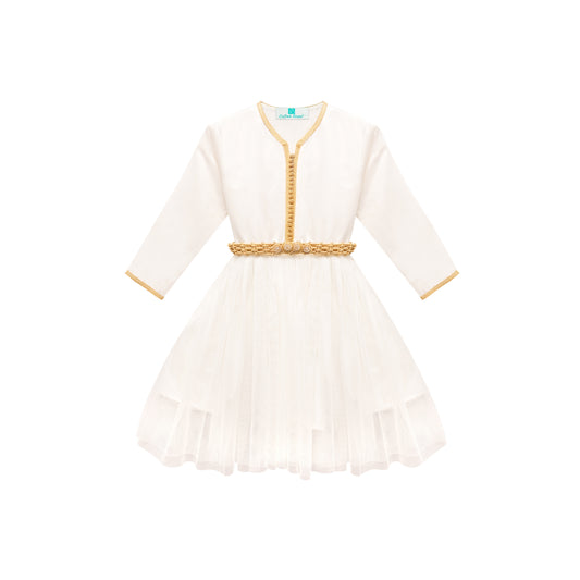 Caftan robe Blanc crème pour fille caftan nawal