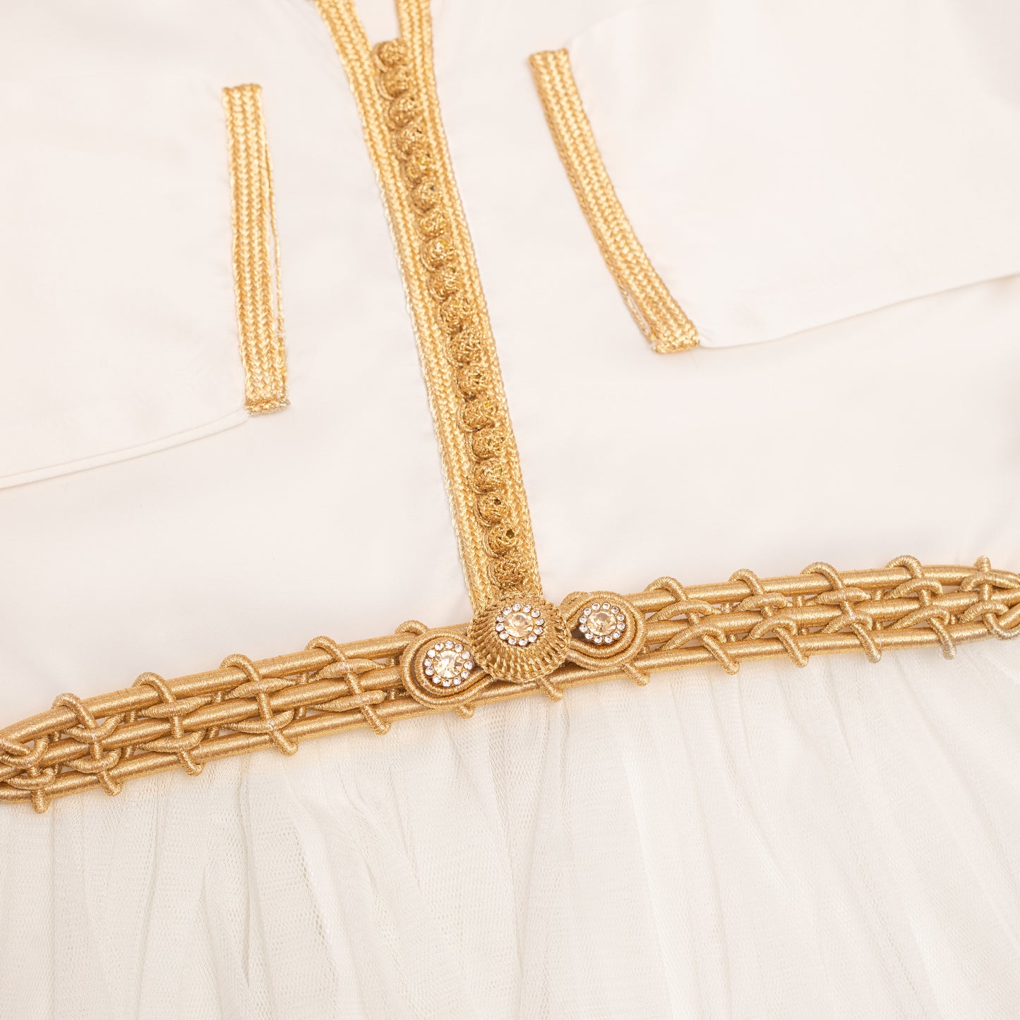 Caftan - Blanc crème pour fille