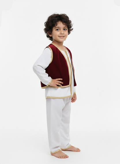 Jabador grenat pour enfant de caftan nawal