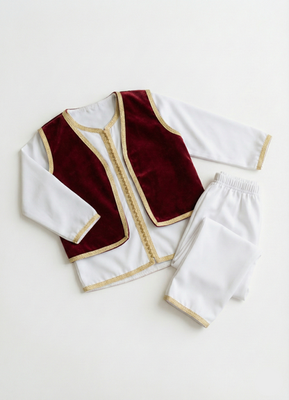 Jabador grenat pour enfant de caftan nawal