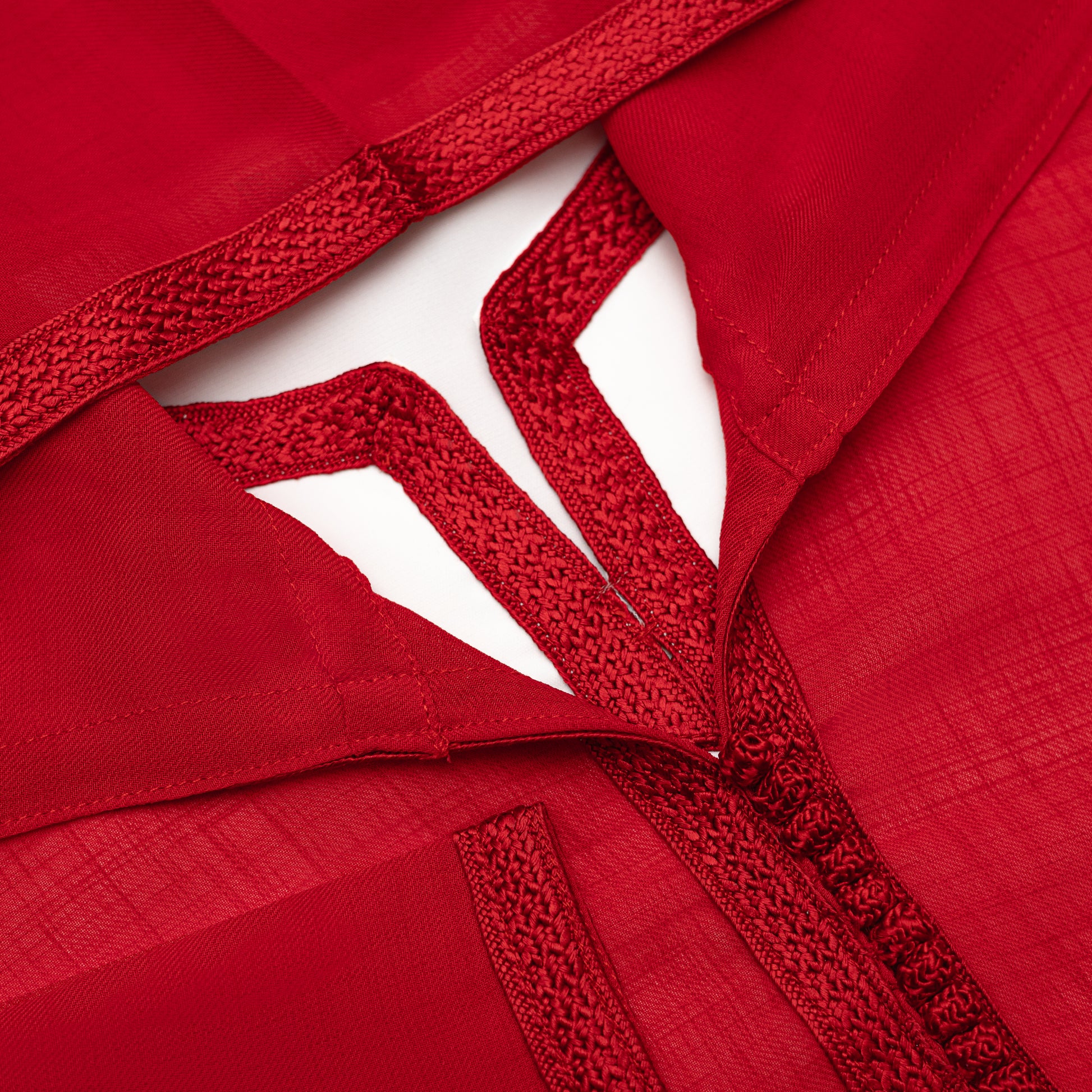 Jellaba Rouge Rubis pour fille de caftan nawal