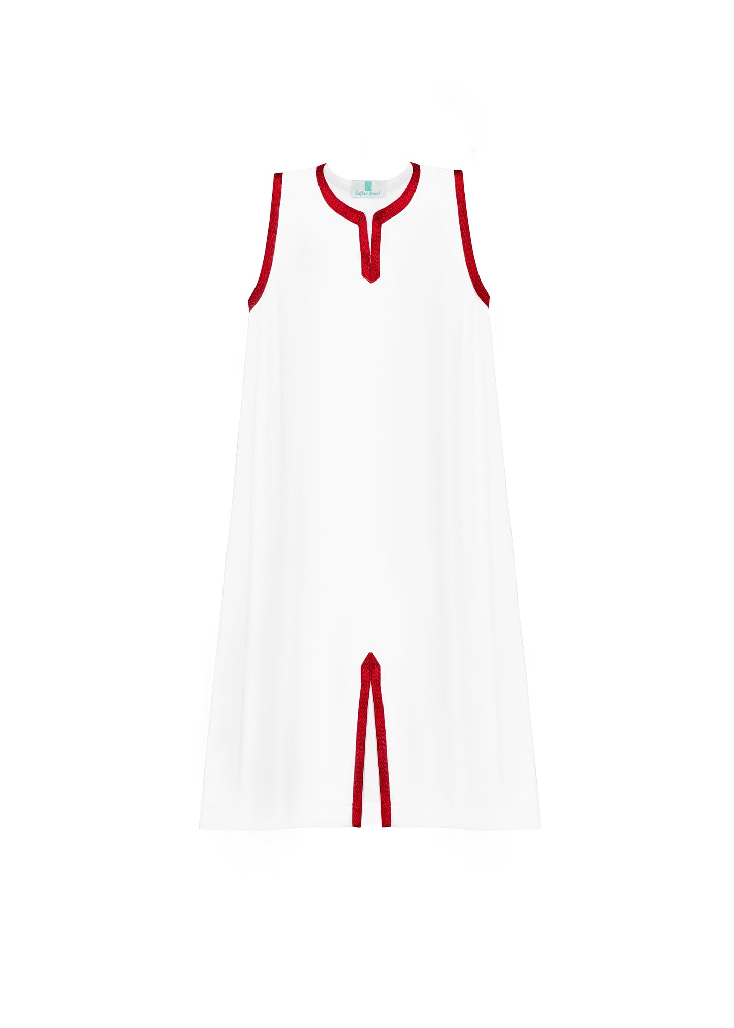 Jellaba Rouge Rubis pour fille de caftan nawal