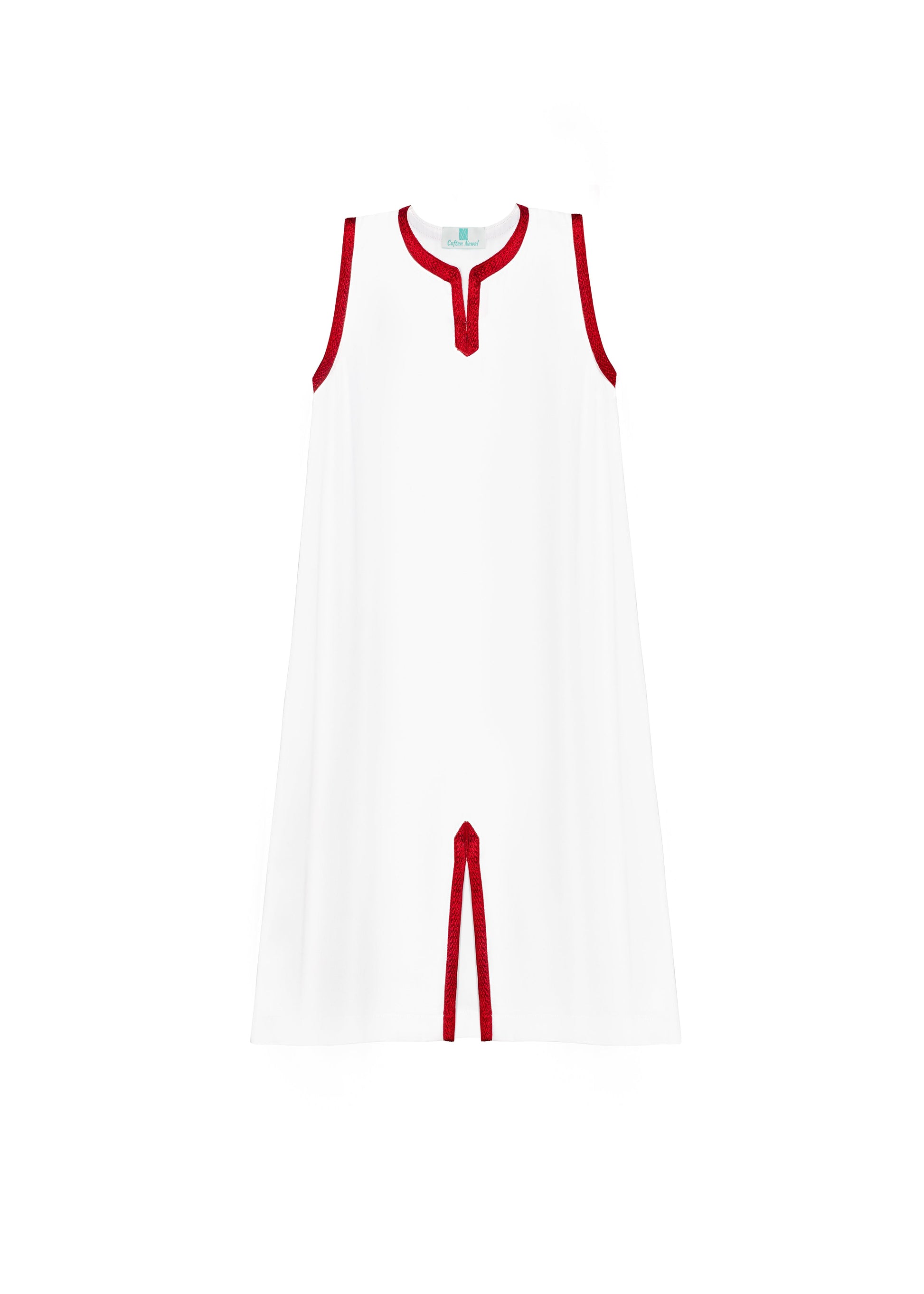 Jellaba Rouge Rubis pour fille de caftan nawal