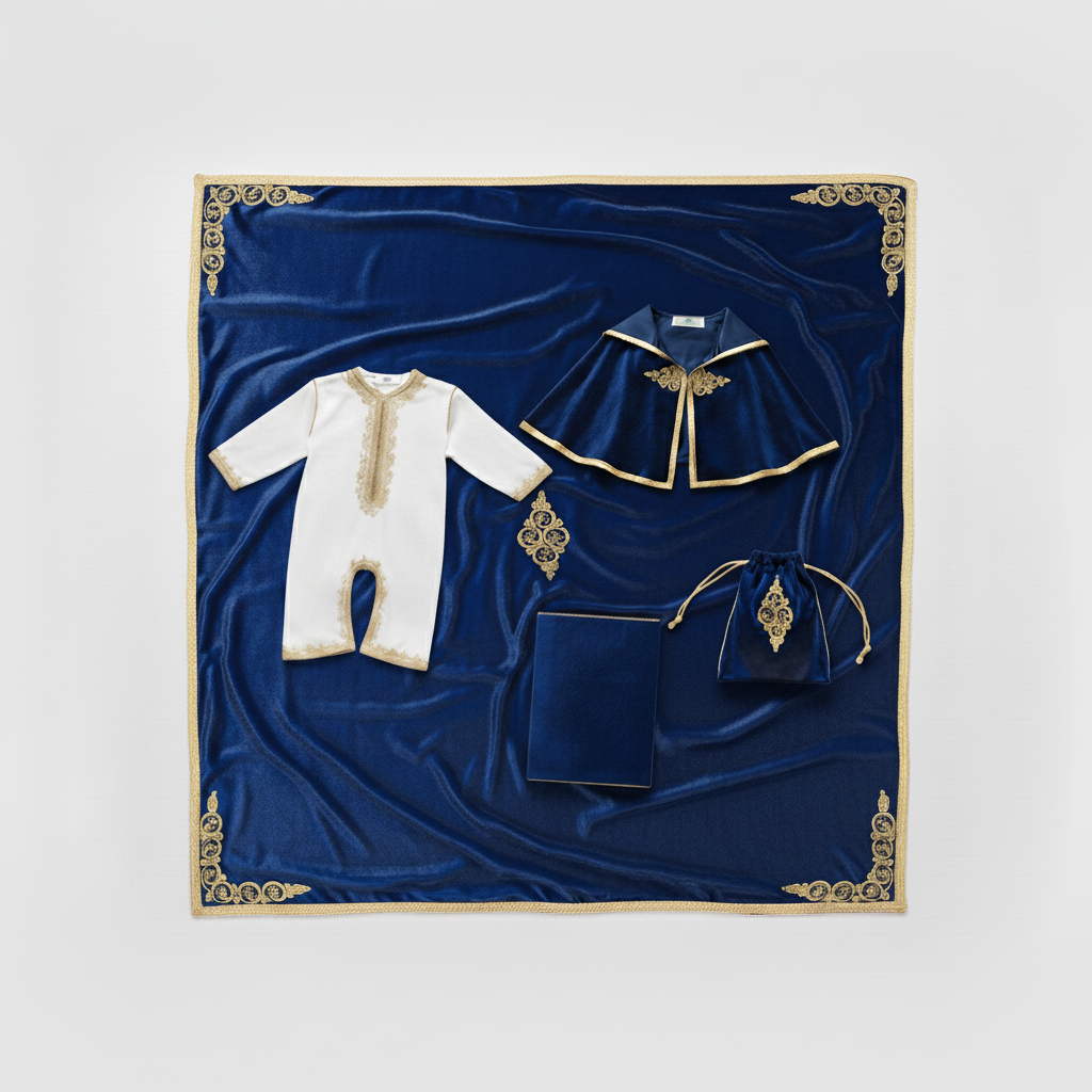 Pack bébé en bleu royal de caftan nawal