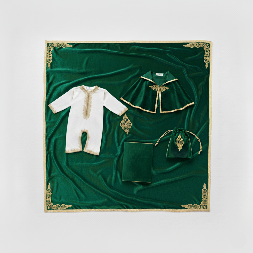 Pack naissance vert de caftan nawal
