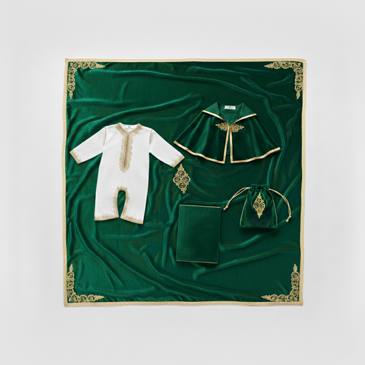Pack naissance vert de caftan nawal