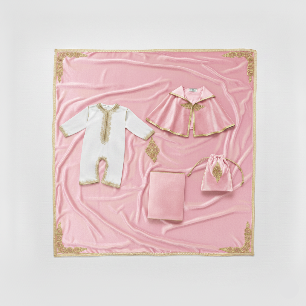 Pack rose pour bébé de caftan nawal