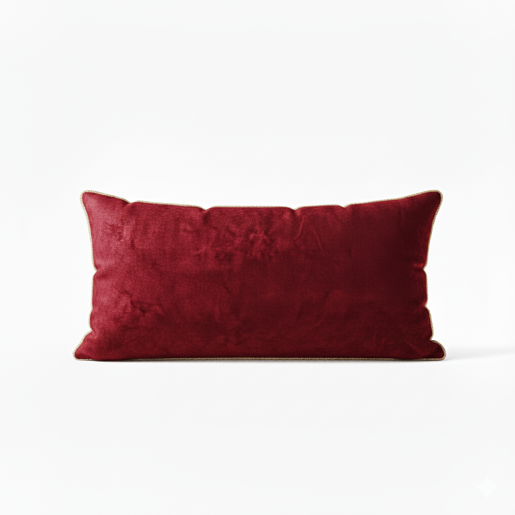 oreiller bordeaux de caftan nawal